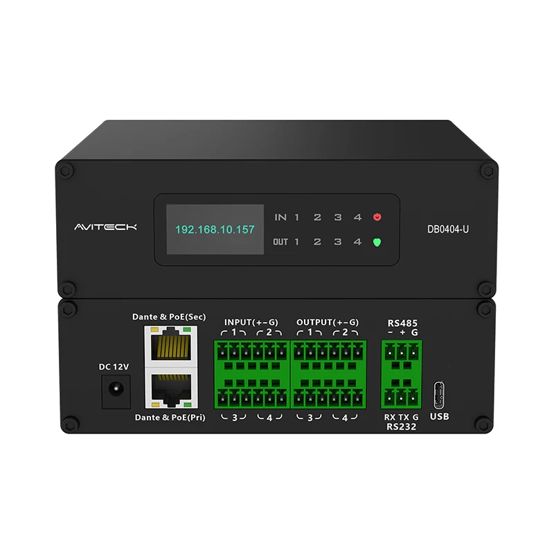 რა ხდის Dante 4 in 4 Out Network Audio Processor Box აუცილებელს თანამედროვე აუდიო სისტემებისთვის?