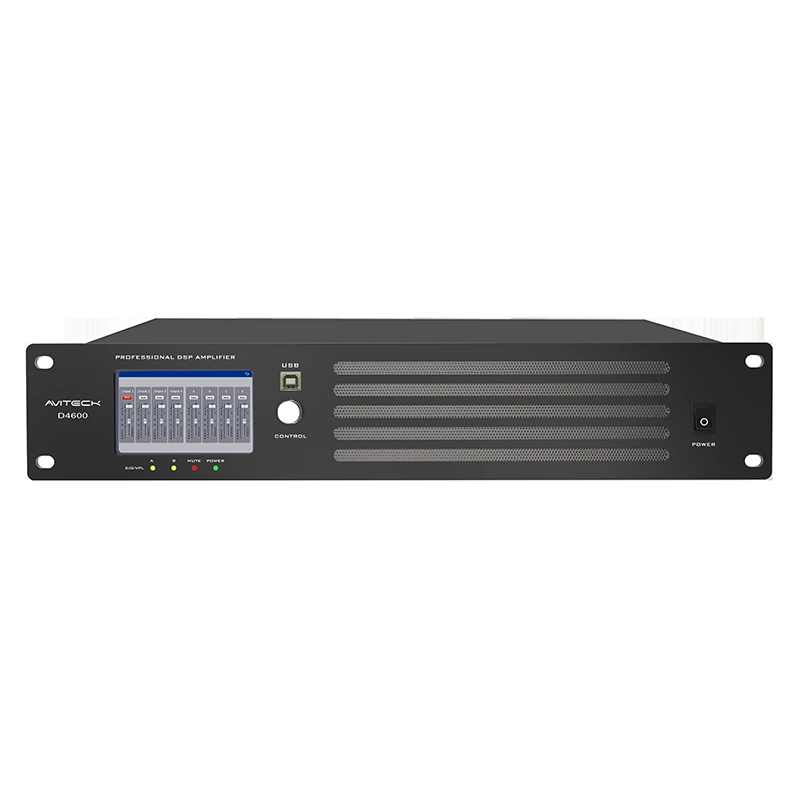 4 CH 600W DANTE DSP ქსელის ენერგიის გამაძლიერებელი