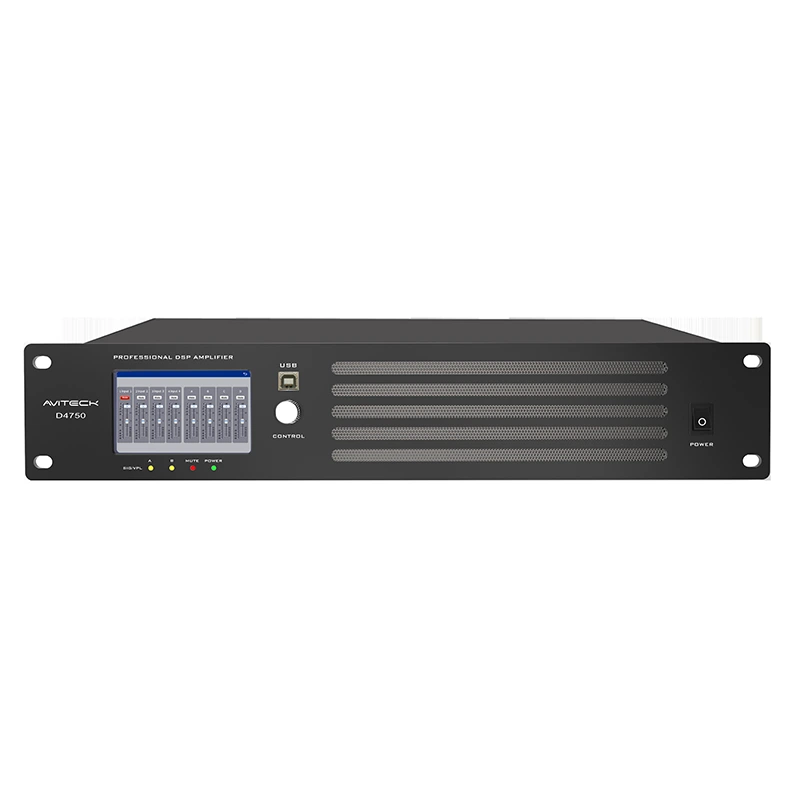 4 CH 750W DANTE DSP ქსელის ენერგიის გამაძლიერებელი